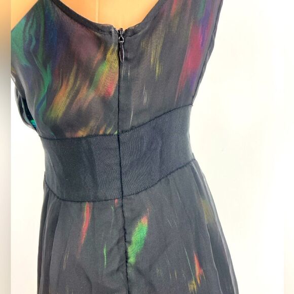 Anthropologie:Pins and Needles Shiffon Rainbow Mini Dress Size 2 - Picture 4 of 9